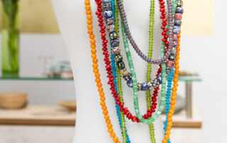 Modeschmuck mit Glas und Muschel, Ketten nach deinen Wünschen