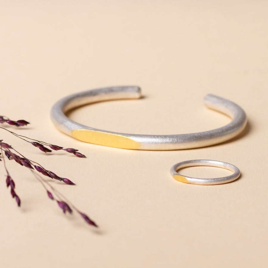 Silberarmreif Goldstück